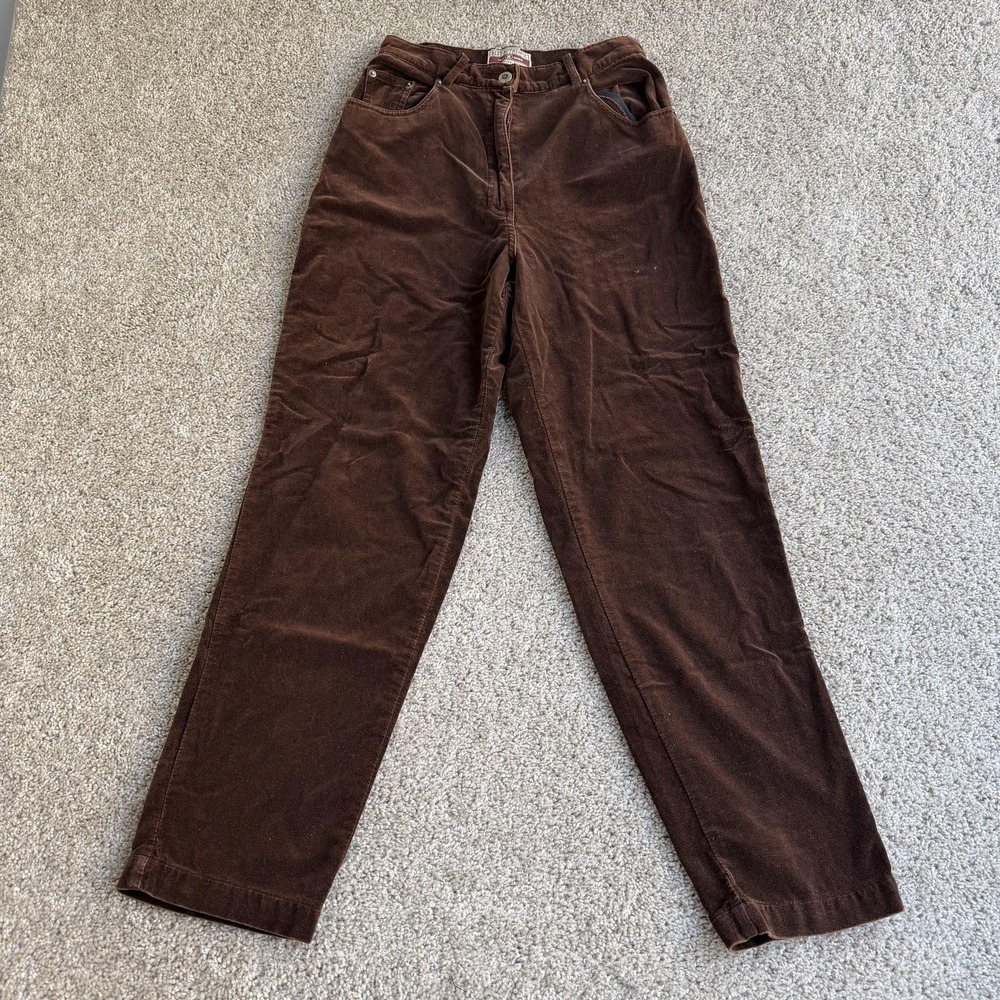 Vintage Corduroy Chino Pants Juniors 9 Brown Straight Relaxed Casual